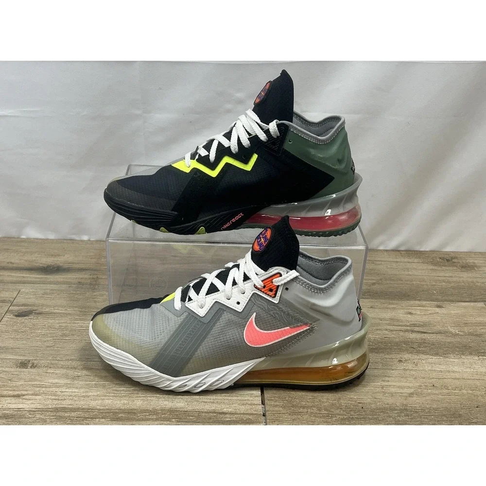 Lebron XVIII Low Smoke Gray/Sunset Pulse Size 8 Shoes